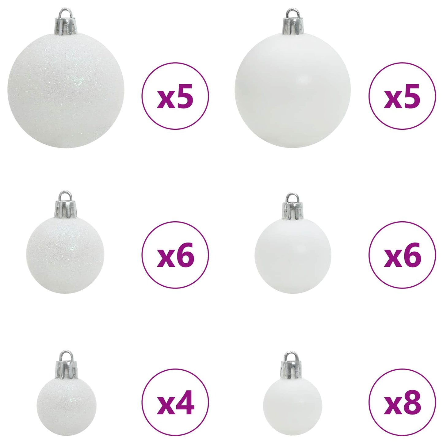 Künstlicher Weihnachtsbaum Weiß 150 cm PVC und Stahl