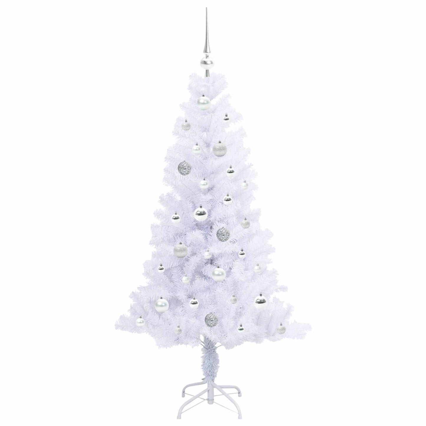 Künstlicher Weihnachtsbaum Weiß 150 cm PVC und Stahl