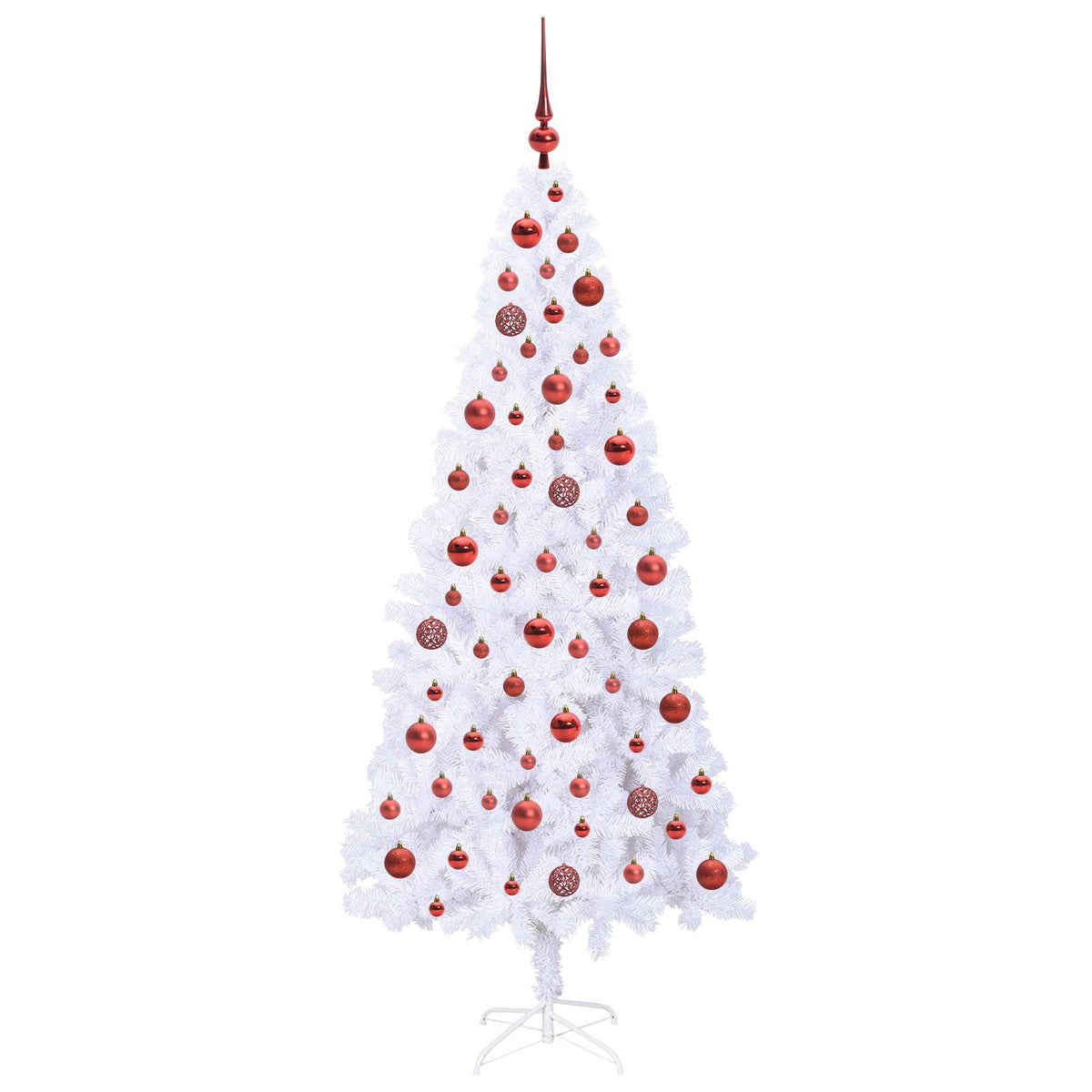 Künstlicher Weihnachtsbaum Weiß 180 cm PVC und Stahl