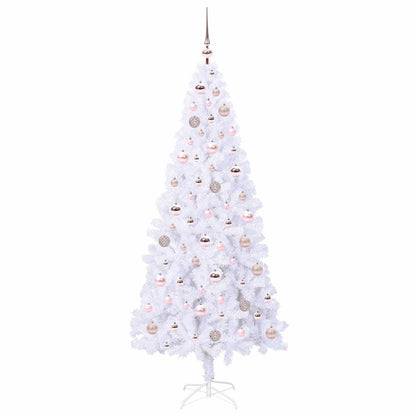Künstlicher Weihnachtsbaum Weiß 180 cm PVC und Stahl