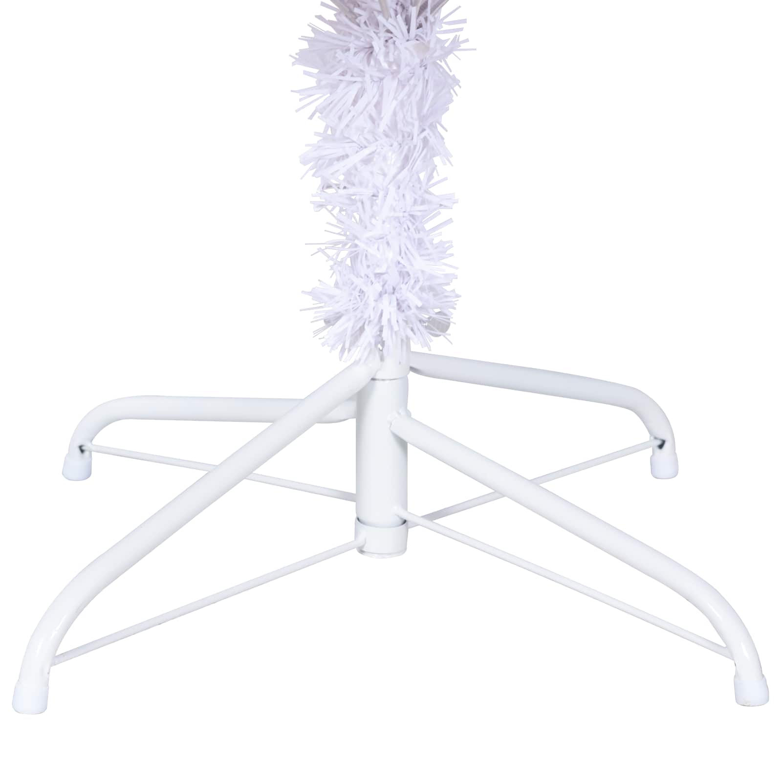 Künstlicher Weihnachtsbaum Weiß 210 cm PVC und Stahl