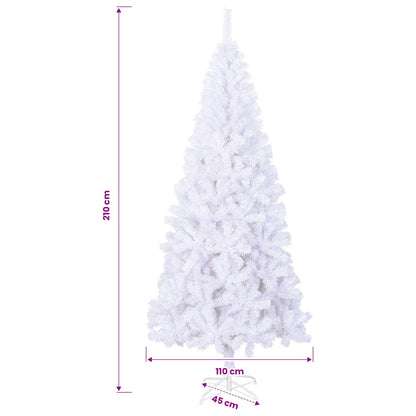 Künstlicher Weihnachtsbaum Weiß 210 cm PVC und Stahl