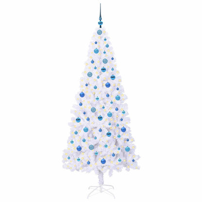 Künstlicher Weihnachtsbaum Weiß 210 cm PVC und Stahl