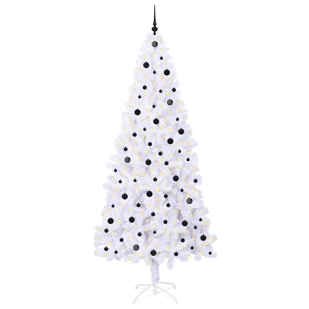 Künstlicher Weihnachtsbaum Weiß 240 cm PVC und Stahl