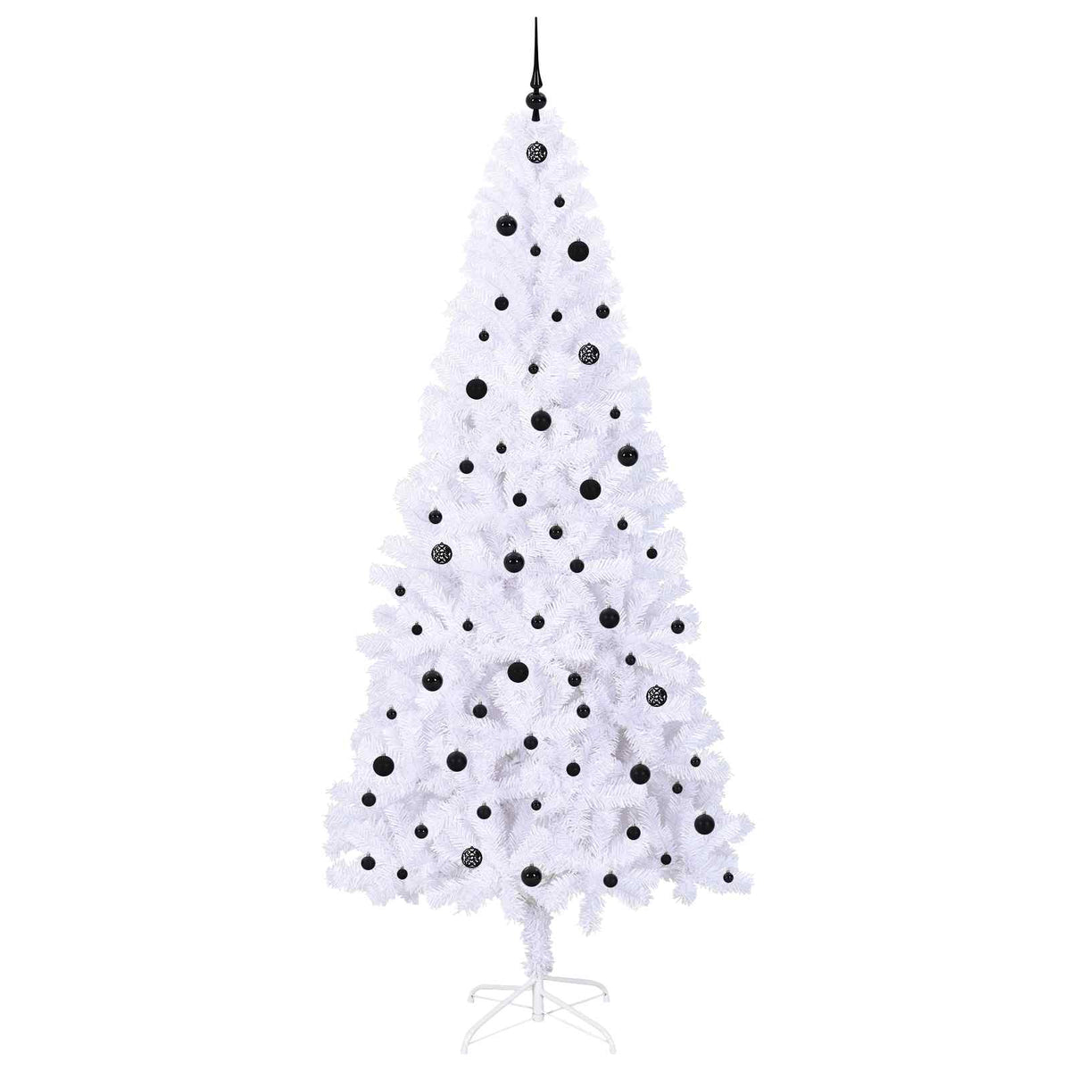 Künstlicher Weihnachtsbaum Weiß 240 cm PVC und Stahl