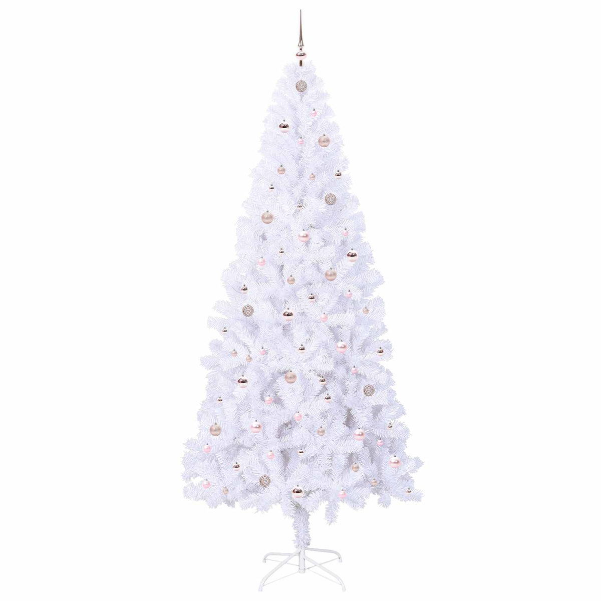 Künstlicher Weihnachtsbaum Weiß 240 cm PVC und Stahl