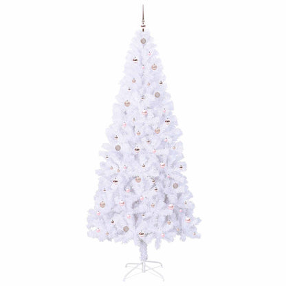 Künstlicher Weihnachtsbaum Weiß 240 cm PVC und Stahl