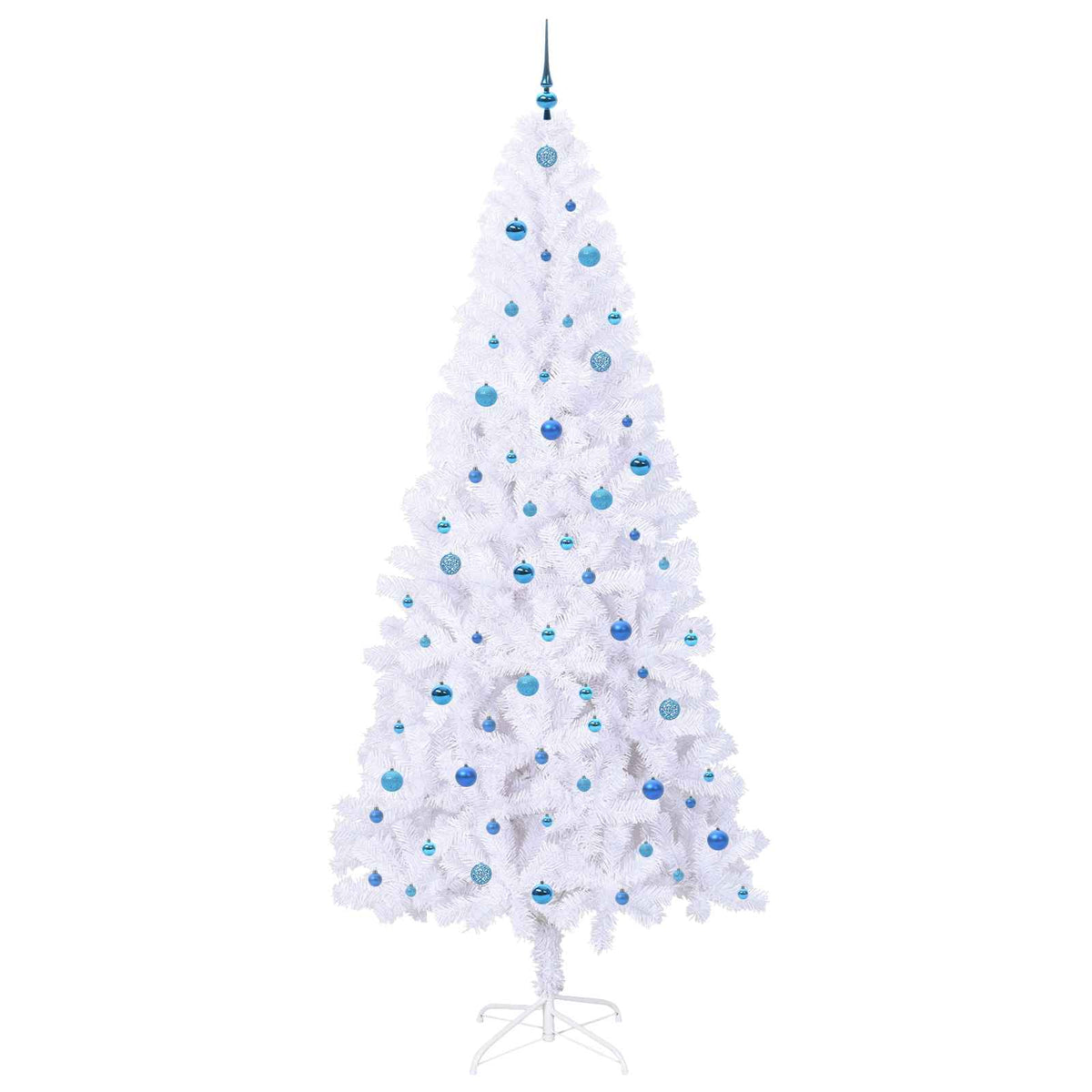 Künstlicher Weihnachtsbaum Weiß 240 cm PVC und Stahl