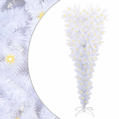 Künstlicher Weihnachtsbaum Weiß 120 cm PVC und Stahl