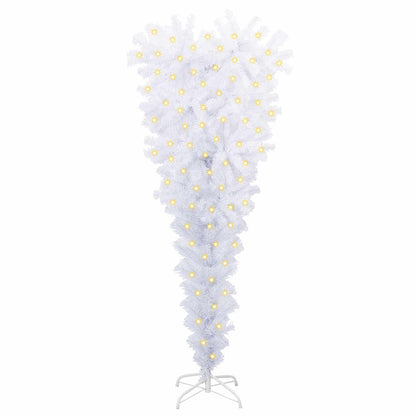 Künstlicher Weihnachtsbaum Weiß 120 cm PVC und Stahl