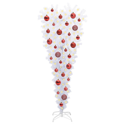 Künstlicher Weihnachtsbaum Weiß 120 cm PVC und Stahl