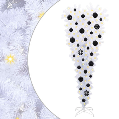 Künstlicher Weihnachtsbaum Weiß 120 cm PVC und Stahl