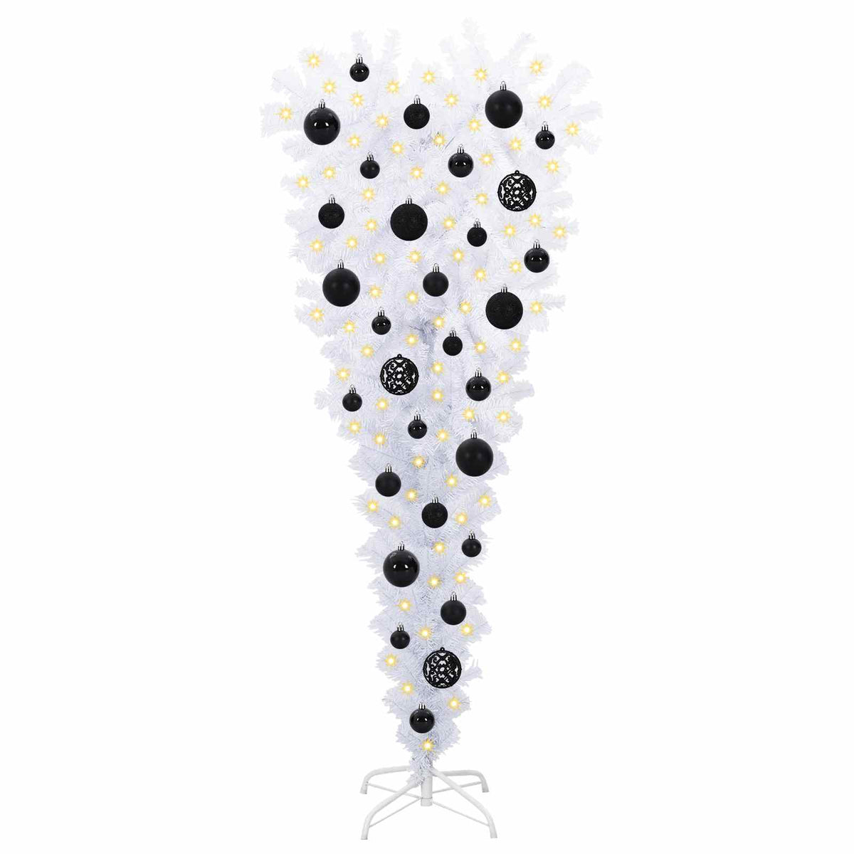 Künstlicher Weihnachtsbaum Weiß 120 cm PVC und Stahl