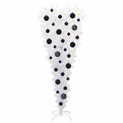 Künstlicher Weihnachtsbaum Weiß 120 cm PVC und Stahl