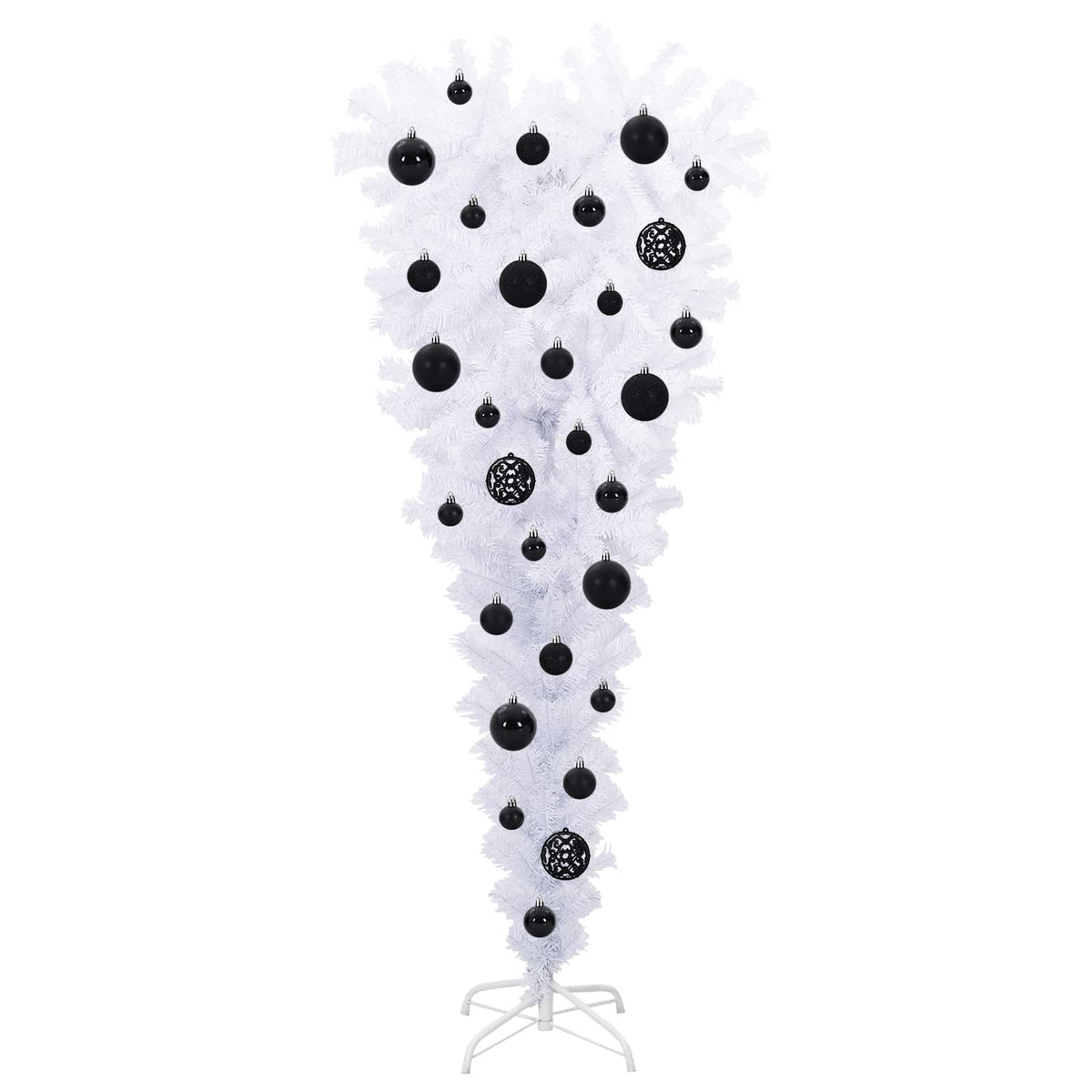 Künstlicher Weihnachtsbaum Weiß 120 cm PVC und Stahl