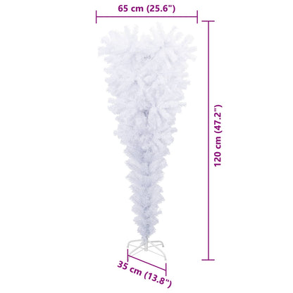 Künstlicher Weihnachtsbaum Weiß 120 cm PVC und Stahl