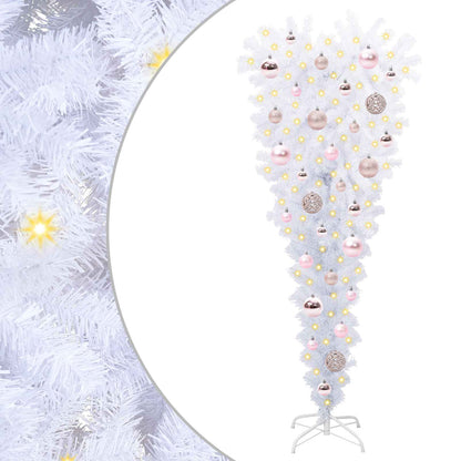 Künstlicher Weihnachtsbaum Weiß 120 cm PVC und Stahl