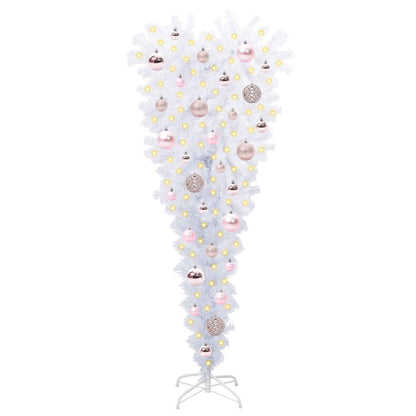 Künstlicher Weihnachtsbaum Weiß 120 cm PVC und Stahl