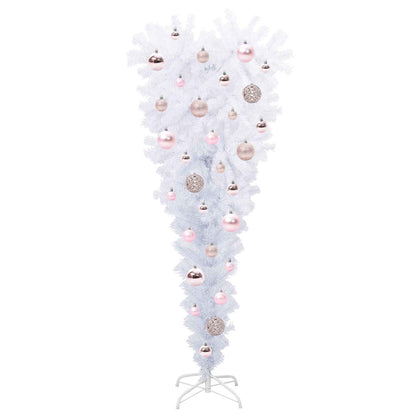 Künstlicher Weihnachtsbaum Weiß 120 cm PVC und Stahl