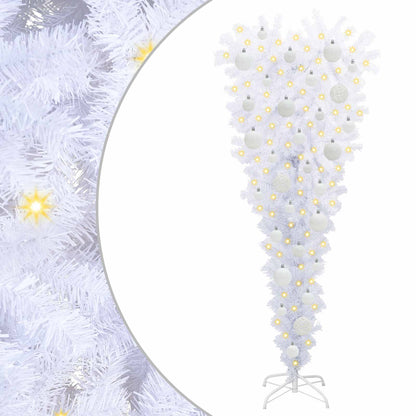 Künstlicher Weihnachtsbaum Weiß 120 cm PVC und Stahl