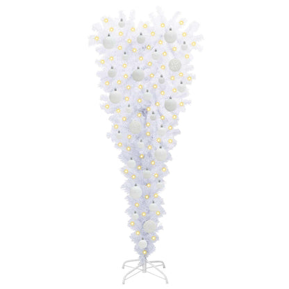 Künstlicher Weihnachtsbaum Weiß 120 cm PVC und Stahl