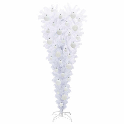 Künstlicher Weihnachtsbaum Weiß 120 cm PVC und Stahl