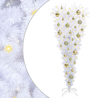 Künstlicher Weihnachtsbaum Weiß 120 cm PVC und Stahl