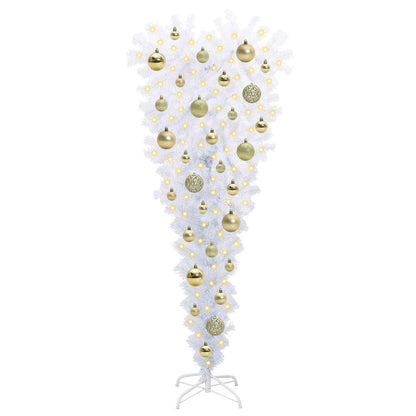 Künstlicher Weihnachtsbaum Weiß 120 cm PVC und Stahl