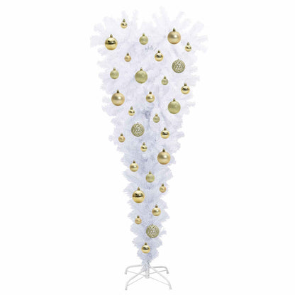 Künstlicher Weihnachtsbaum Weiß 120 cm PVC und Stahl