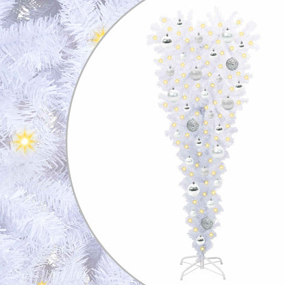 Künstlicher Weihnachtsbaum Weiß 120 cm PVC und Stahl