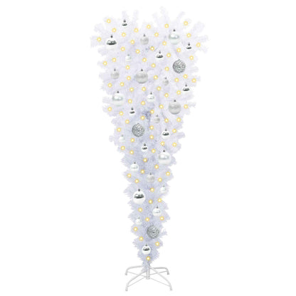Künstlicher Weihnachtsbaum Weiß 120 cm PVC und Stahl