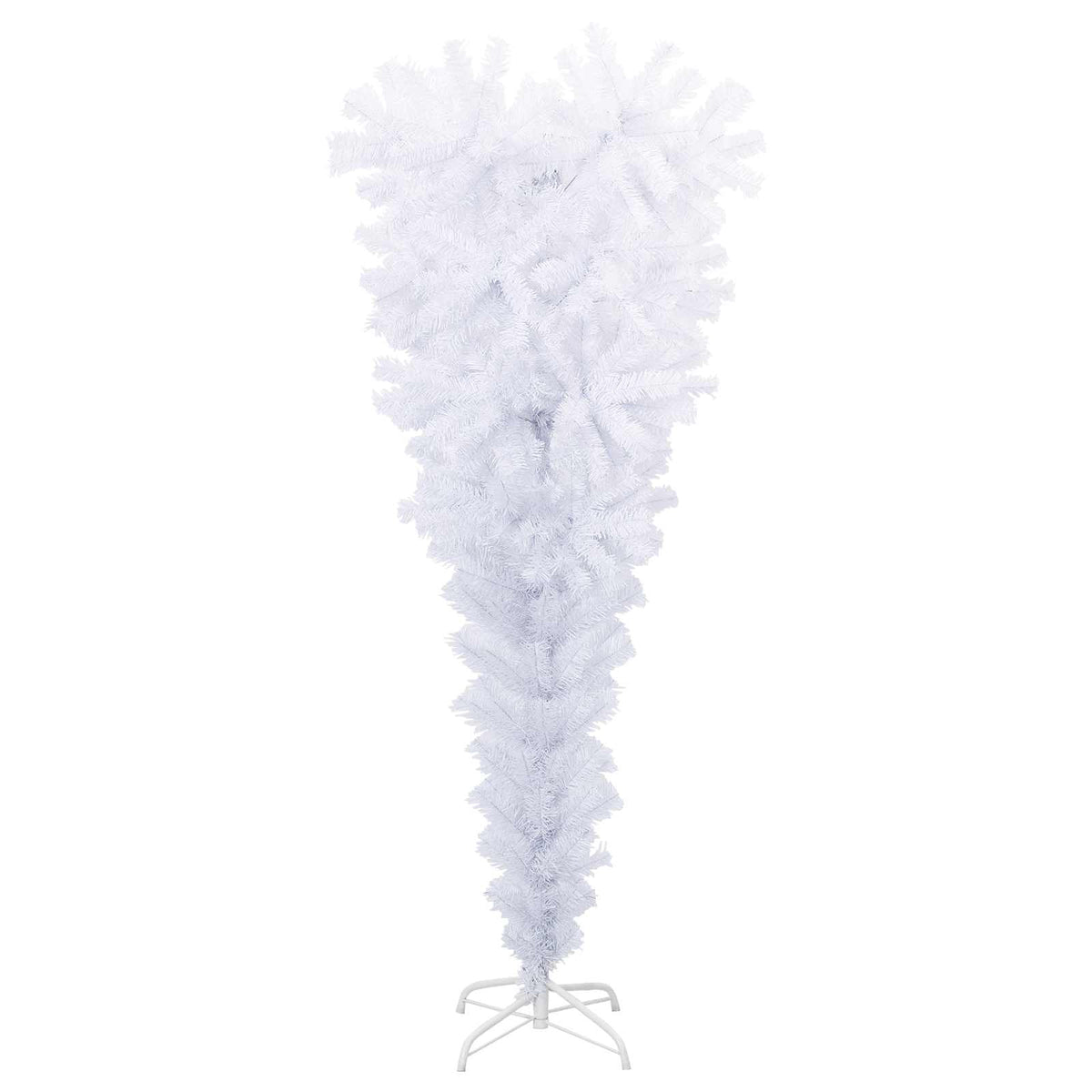 Künstlicher Weihnachtsbaum Weiß 120 cm PVC und Stahl