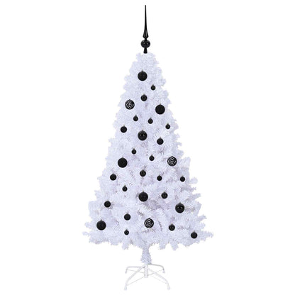Künstlicher Weihnachtsbaum Weiß 150 cm PVC und Stahl