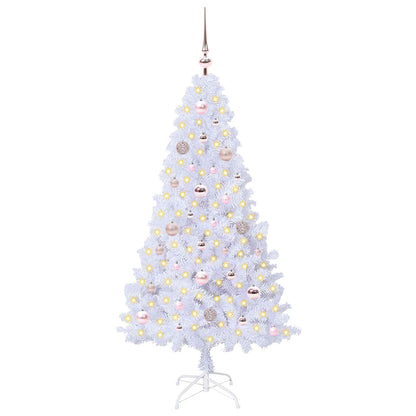 Künstlicher Weihnachtsbaum Weiß 150 cm PVC und Stahl