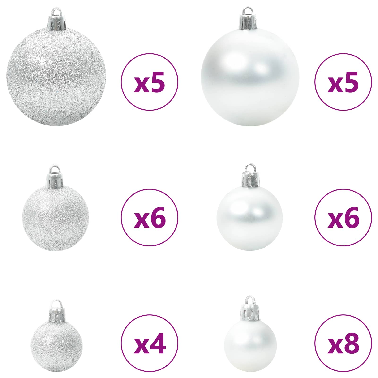 Künstlicher Weihnachtsbaum Weiß 150 cm PVC und Stahl