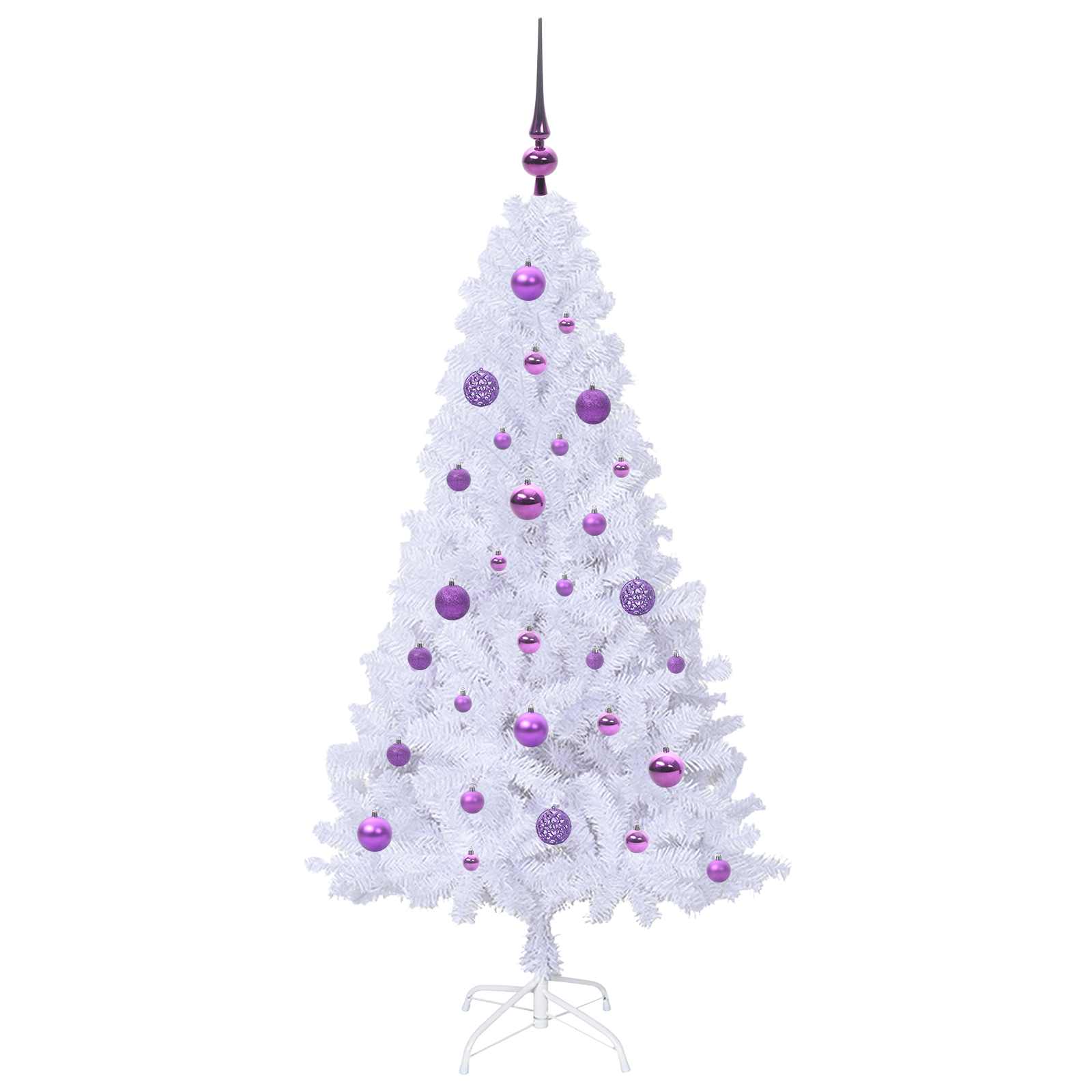 Künstlicher Weihnachtsbaum Weiß 150 cm PVC und Stahl