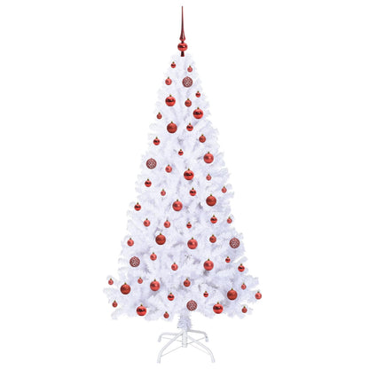 Künstlicher Weihnachtsbaum Weiß 180 cm PVC und Stahl