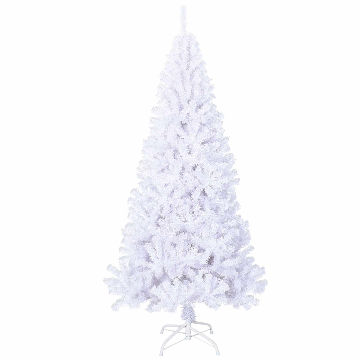 Künstlicher Weihnachtsbaum Weiß 180 cm PVC und Stahl