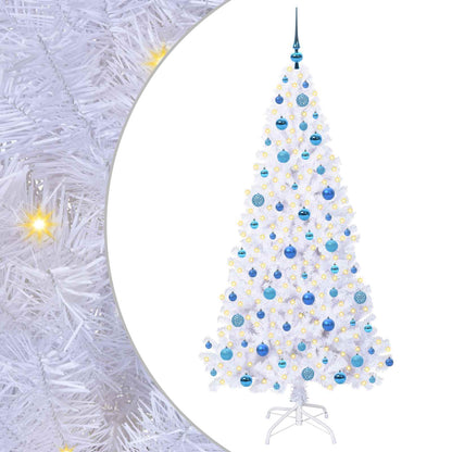 Künstlicher Weihnachtsbaum Weiß 180 cm PVC und Stahl