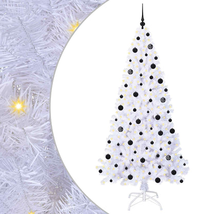 Künstlicher Weihnachtsbaum Weiß 210 cm PVC und Stahl