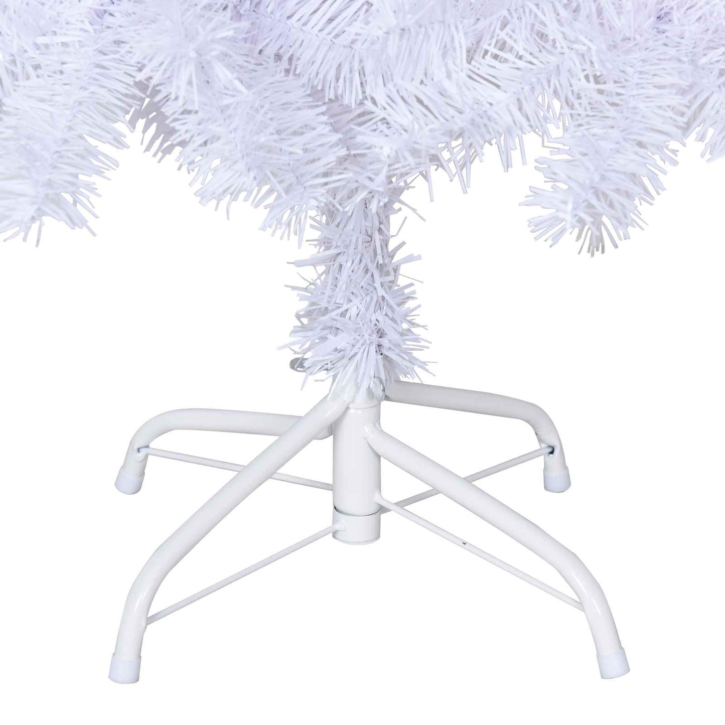 Künstlicher Weihnachtsbaum Weiß 210 cm PVC und Stahl