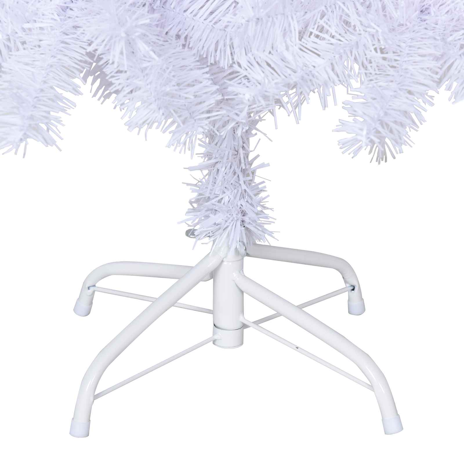 Künstlicher Weihnachtsbaum Weiß 210 cm PVC und Stahl