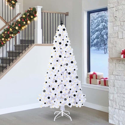 Künstlicher Weihnachtsbaum Weiß 240 cm PVC und Stahl