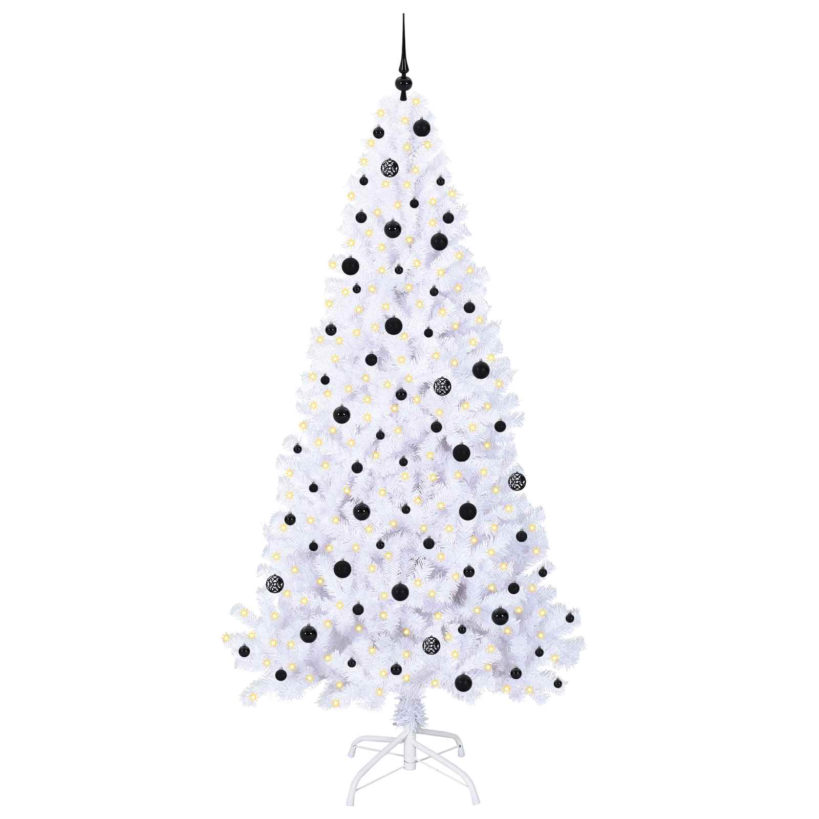 Künstlicher Weihnachtsbaum Weiß 240 cm PVC und Stahl