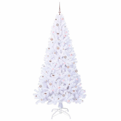 Künstlicher Weihnachtsbaum Weiß 240 cm PVC und Stahl