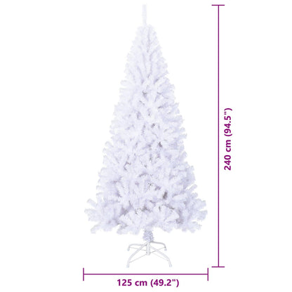 Künstlicher Weihnachtsbaum Weiß 240 cm PVC und Stahl