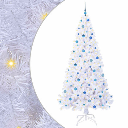 Künstlicher Weihnachtsbaum Weiß 240 cm PVC und Stahl