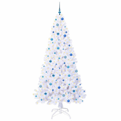 Künstlicher Weihnachtsbaum Weiß 240 cm PVC und Stahl
