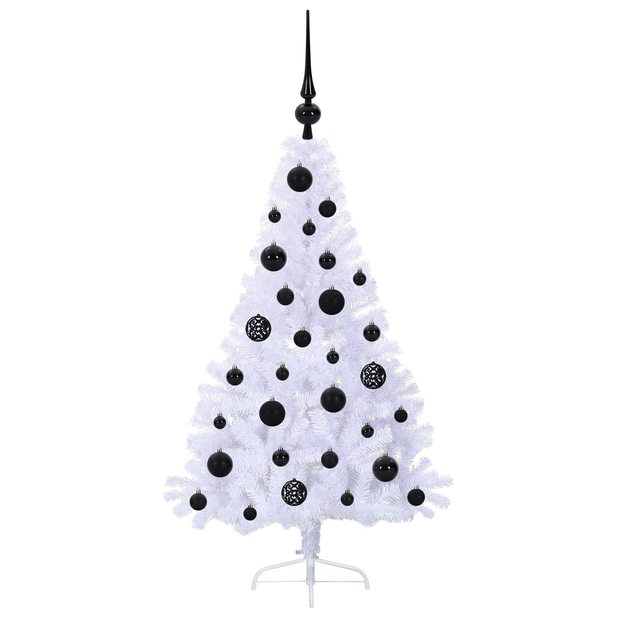 Künstlicher Weihnachtsbaum Weiß 120 cm PVC und Stahl