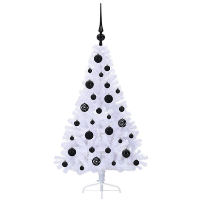 Künstlicher Weihnachtsbaum Weiß 120 cm PVC und Stahl